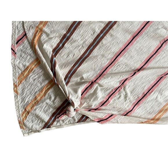 Lou & Grey Slub Knit Midi Dress Cream Stripe size medium - Picture 8 of 14